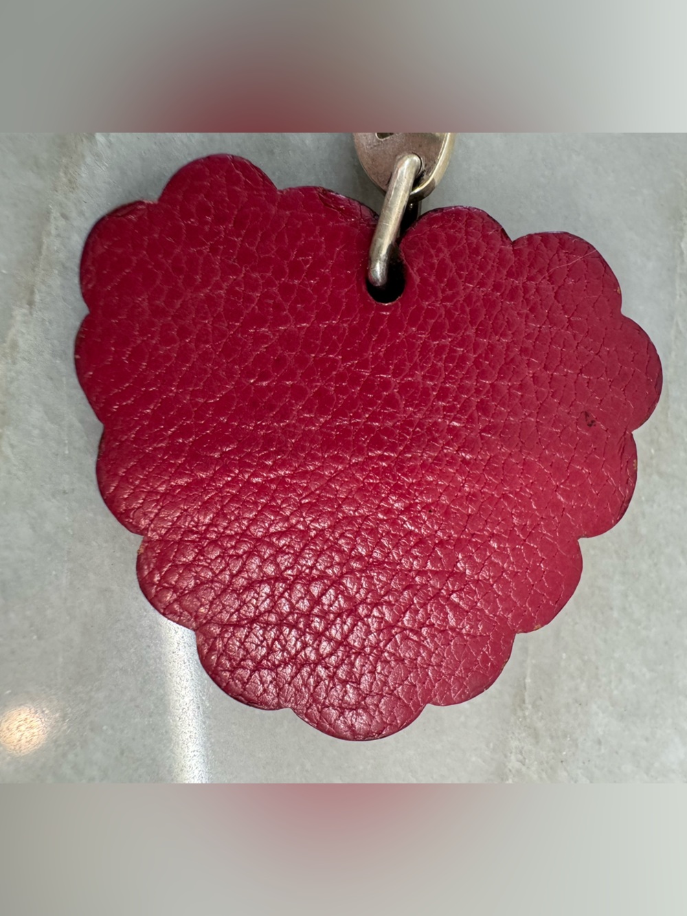 !SOLD! Hermes Leather Raspberry Bag Charm Keychain - Picture 6 of 8